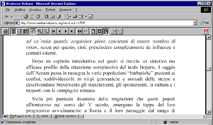 esempio: Microsoft Explorer 5.0 e Adobe Acrobat Exchange 3.0 per Microsoft Windows95